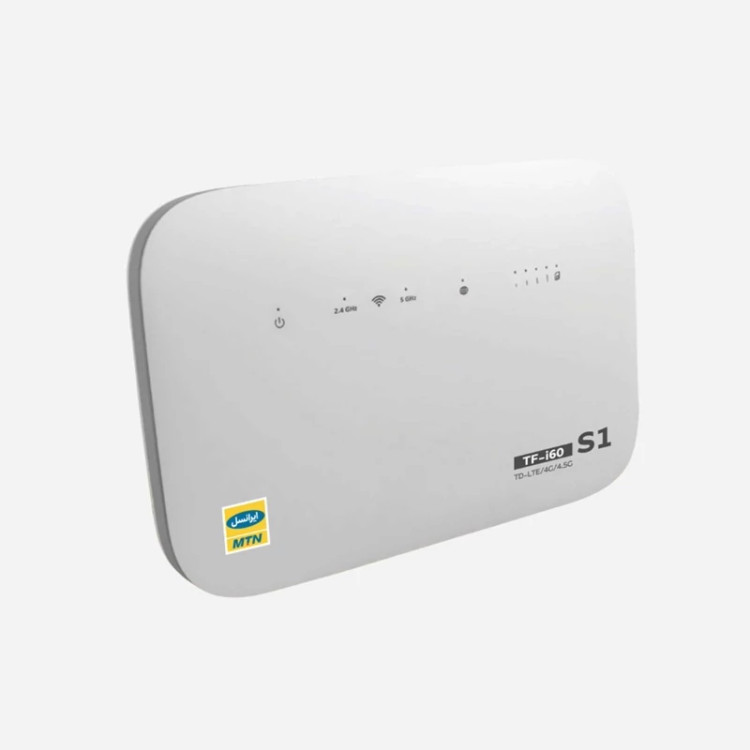 مودم TD-LTE ایرانسل مدل TFi60-S1(به همراه 50 گیگ اینترنت)صفر پلمب باگارانتی