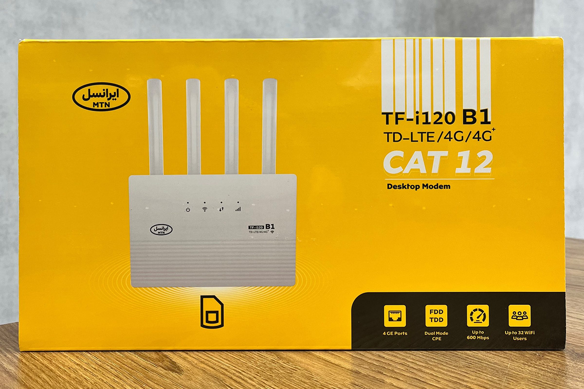 مودم 4G/TD-LTE ایرانسل مدل TF-i120 B1 (به همراه 50 گیگ اینترنت)