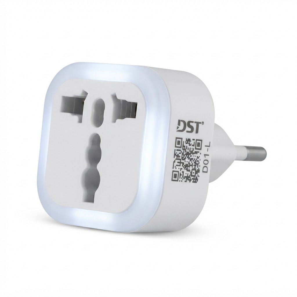 مبدل برق 3 به 2 دی اس تی مدل D01-L با نوار LED